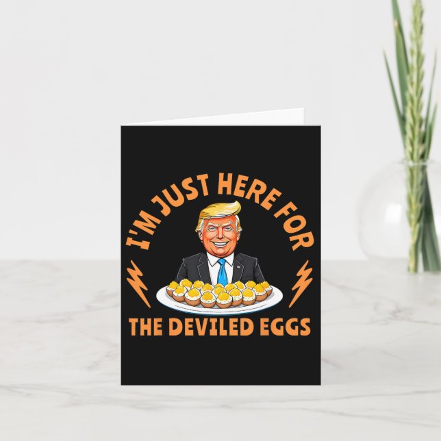 Funny Trump Thanksgiving I'm Just Here For The Dev Card (Front)
