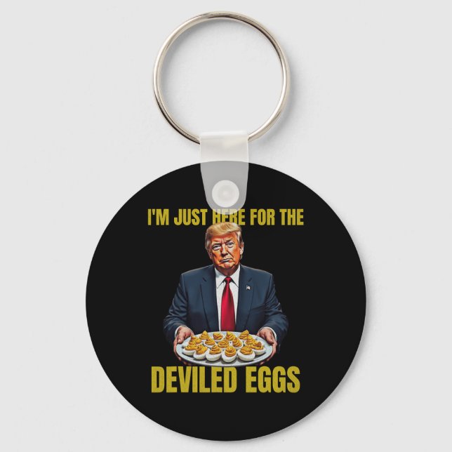 Funny Trump Thanksgiving I'm Just Here For The Dev Keychain (Front)
