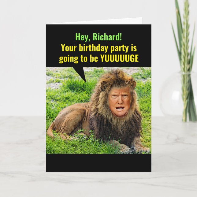 Funny Trump The Lyin' King Birthday Card (Front)