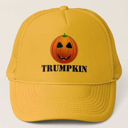 Funny Trump Trumpkin pumpkin Halloween Trucker Hat