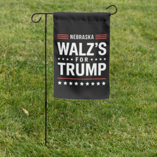 Funny Trump Vance Walz's For Trump Nebraska Garden Flag
