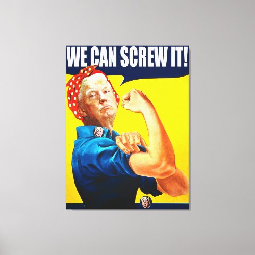 Funny Trump Vintage Poster We Can Do It Remake Canvas Print
