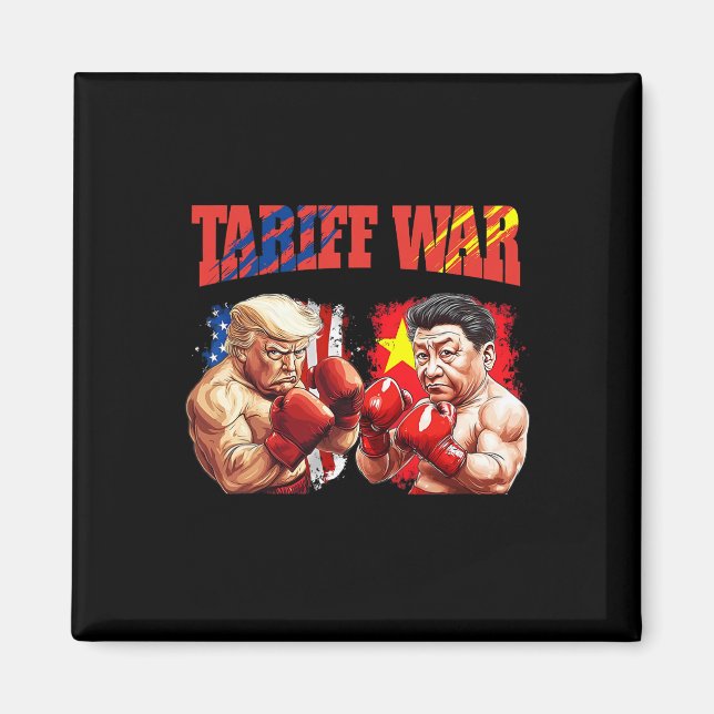 Funny Trump Vs Xi Jinping Boxing Boxing Match  Magnet (Front)