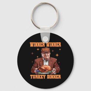 Funny Trump Winner Turkey Dinner Thanksgiving Dadd Keychain