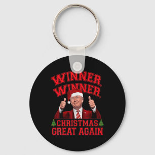 Funny Trump Winner Winner Christmas Great Again Xm Keychain