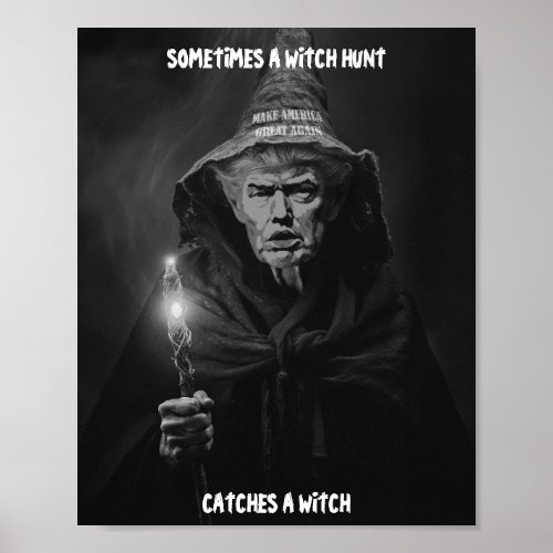 Funny Trump Witch Hunt Quote Poster