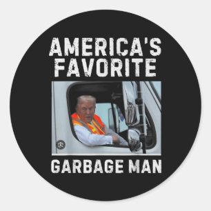 Funny Trump Xmas Gift Tee - Americas Favorite Garb Classic Round Sticker