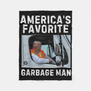 Funny Trump Xmas Gift Tee - Americas Favorite Garb Fleece Blanket
