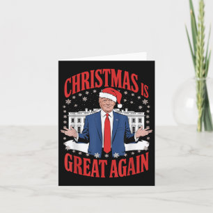 Funny Trump Xmas Pajamas Santa Trump Christmas 202 Card