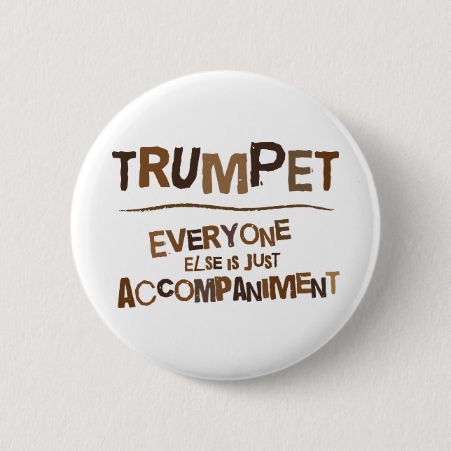 Funny Trumpet Gift Button (Front)