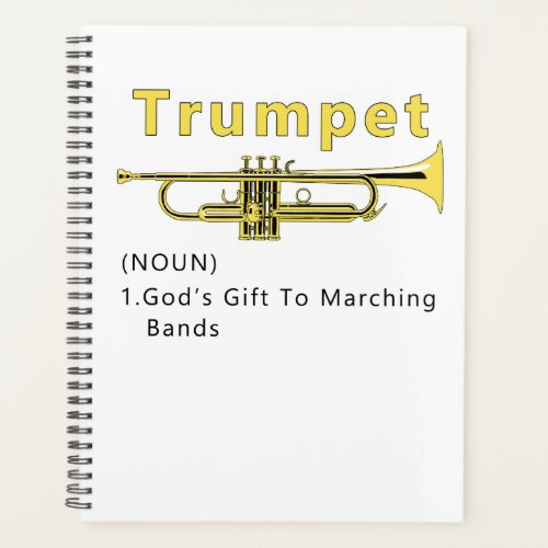 Funny Trumpet Gods Gift To Marching Band Planner
