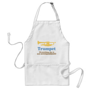 Funny Trumpet Joke Adult Apron