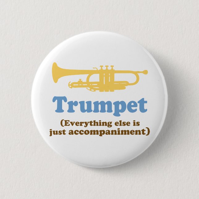 Funny Trumpet Joke Button (Front)