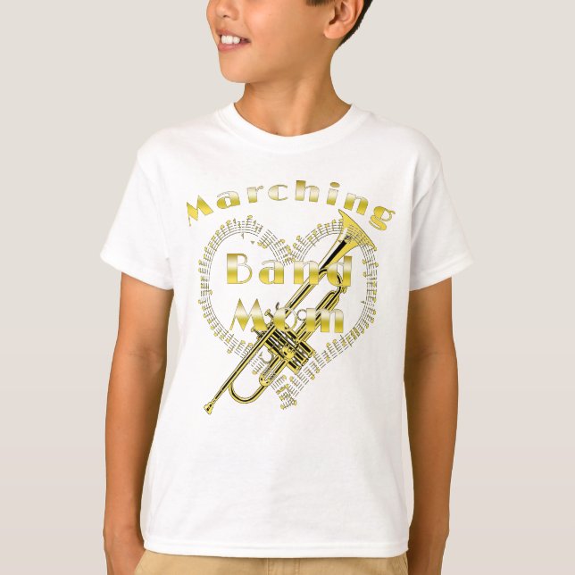 Funny Trumpet Marching Band Mom T-Shirt (Front)