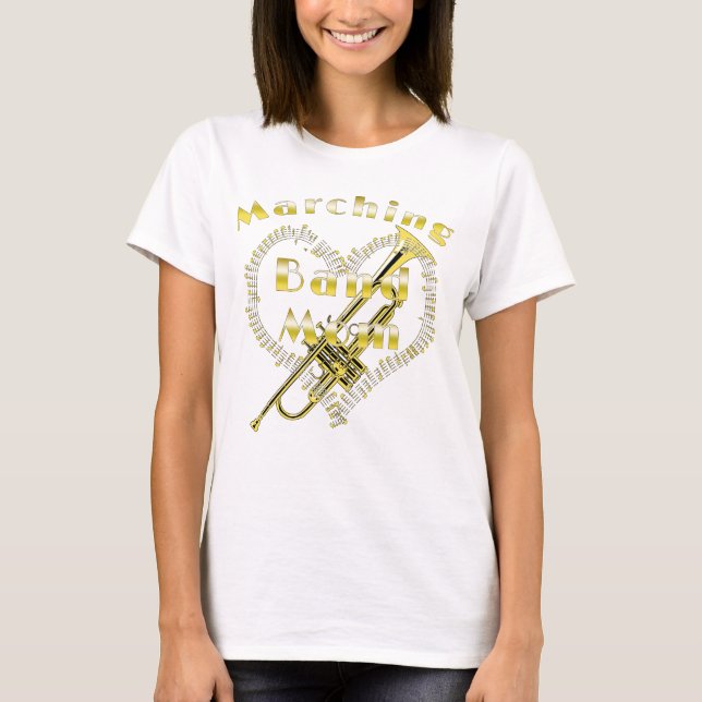 Funny Trumpet Marching Band Mom T-Shirt (Front)