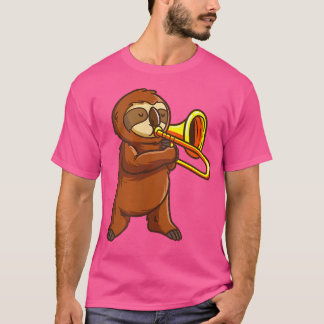 Funny Trumpet Player Sloth Shirt For Men Women Kid