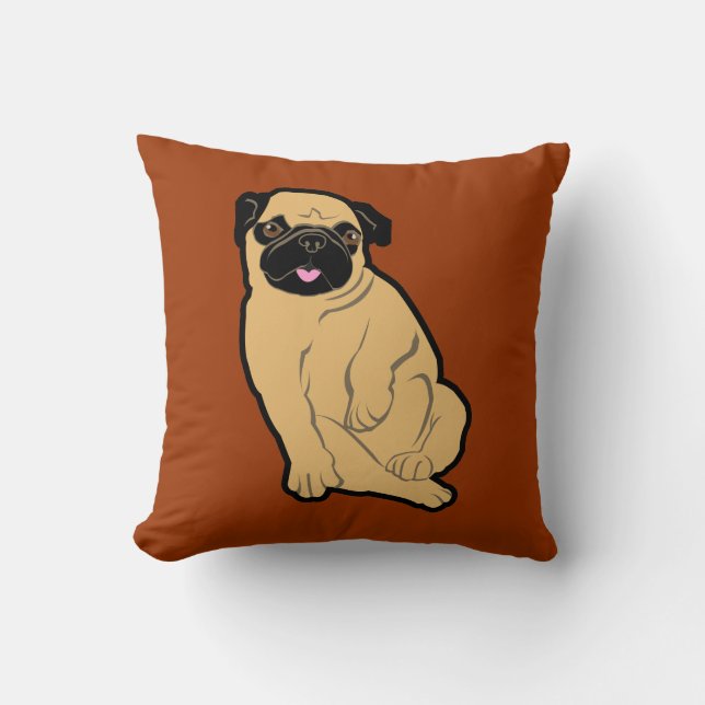 Funny Trumpet Throw Pillow (Front)