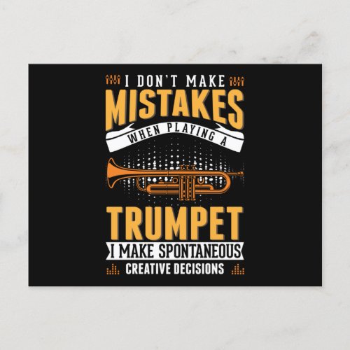 Funny Trumpeter Humorous Trumpet Player Postcard