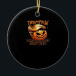 Funny Trumpkin Classic Ceramic Ornament<br><div class="desc">A funny Trumpkin classic design. Bold,  witty,  and political.</div>