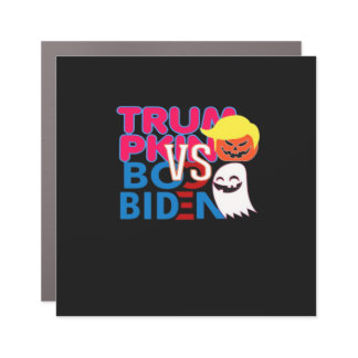 Funny Trumpkin Vs Boo Biden Halloween Design Class Car Magnet
