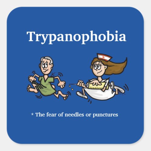 Funny Trypanophobia Fear of Needles Stickers