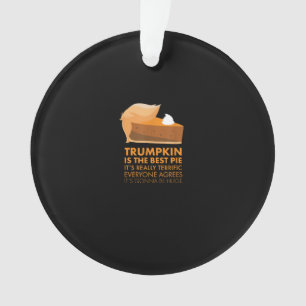 Funny  Tshirt Pumpkin Pie Thanksgiving Fall Ornament