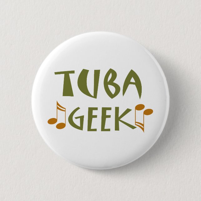 Funny Tuba Geek Gift Pinback Button (Front)