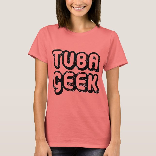 Funny Tuba Geek Retro T-Shirt (Front)