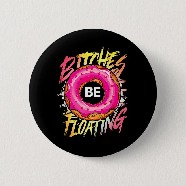 Funny Tubing es Be Floating Summer Float Button (Front)
