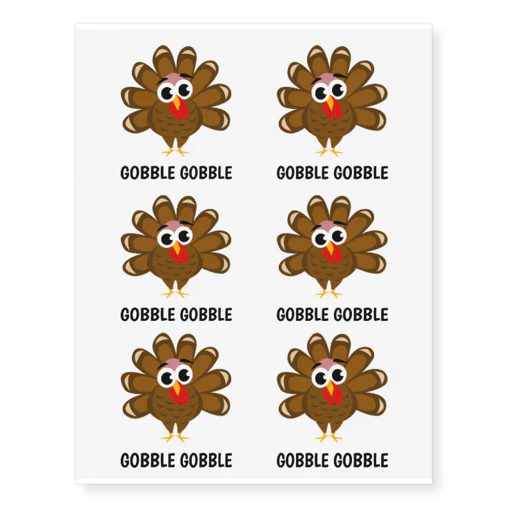 Funny turkey bird cartoon custom Thanksgiving Temporary Tattoos | Zazzle Funny turkey bird cartoon custom Thanksgiving Temporary Tattoos | Zazzle