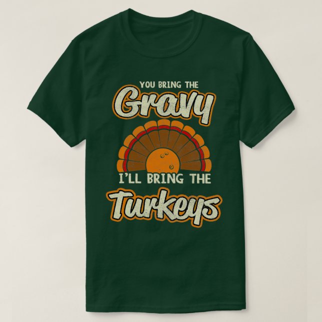 Funny Turkey Bowling Bowling Bowler T T-Shirt (Design Front)