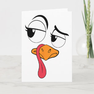 Funny Turkey Cool Turkey Thanksgiving Costume Men  Card
