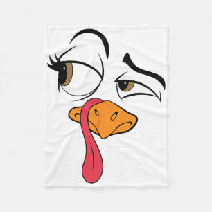 Funny Turkey Cool Turkey Thanksgiving Costume Men Fleece Blanket