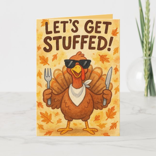 Funny Turkey Day Card – Hilarious Thanksgiving Hum (Front)