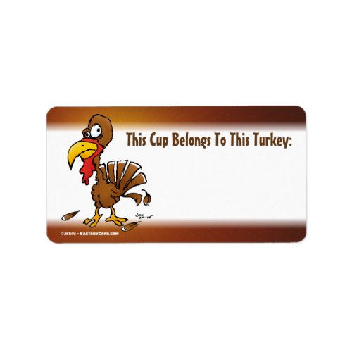 Funny Turkey Drink Cup Labels