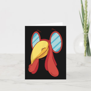 Funny Turkey Face Thanksgiving Fall Joke Humor Card