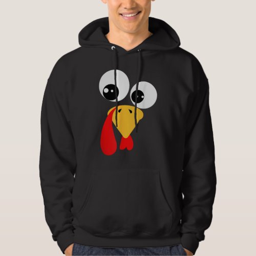 Funny Turkey Face Thanksgiving Family Costume Kids Hoodie