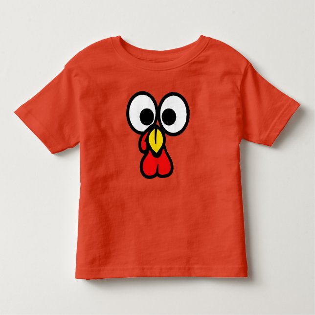 Funny Turkey Face Thanksgiving  Toddler T-shirt (Front)