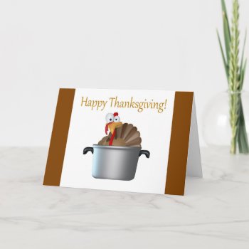 Funny Turkey  Happy Thanksgiving Day Holiday Card by esoticastore at Zazzle