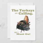 Funny Turkey Hunting Men's Camo Birthday Invite (Front)