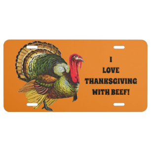 Funny Turkey License Plate