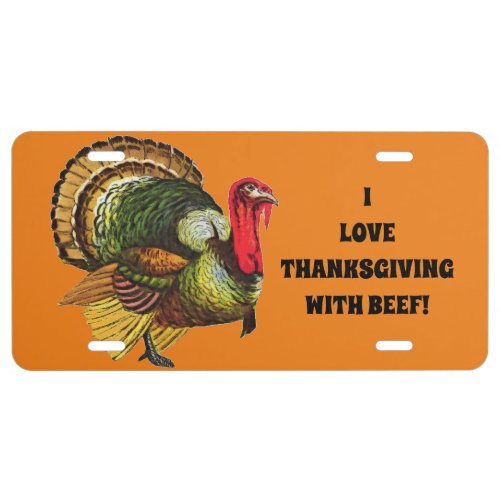 Funny Turkey License Plate