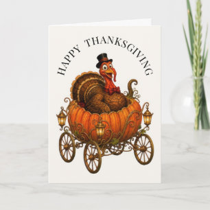 Funny Turkey Pumpkin Thanksgiving Card
