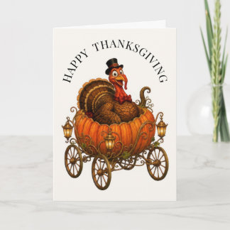 Funny Turkey Pumpkin Thanksgiving Card