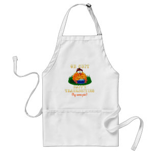 Funny Turkey Realizes It's Thanksgiving! Custom Adult Apron