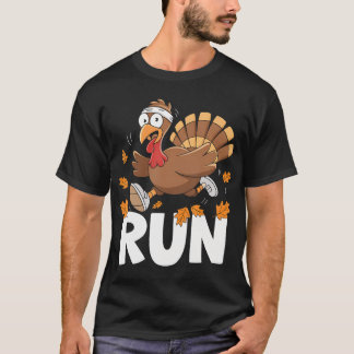 Funny Turkey Run Thanksgiving Costume Running T-Shirt
