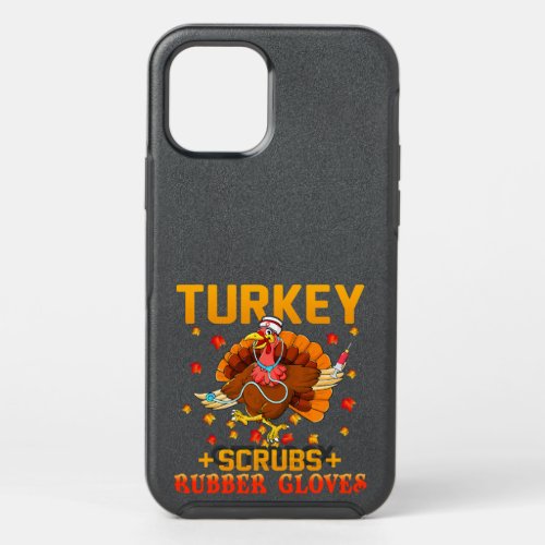 Funny Turkey Scrubs Rubber Gloves Turkey Nurse Tha OtterBox Symmetry iPhone 12 Pro Case