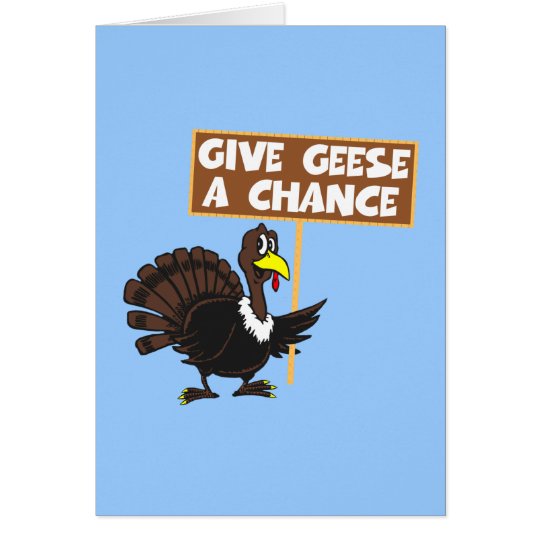 Funny Turkey spoof peace Card