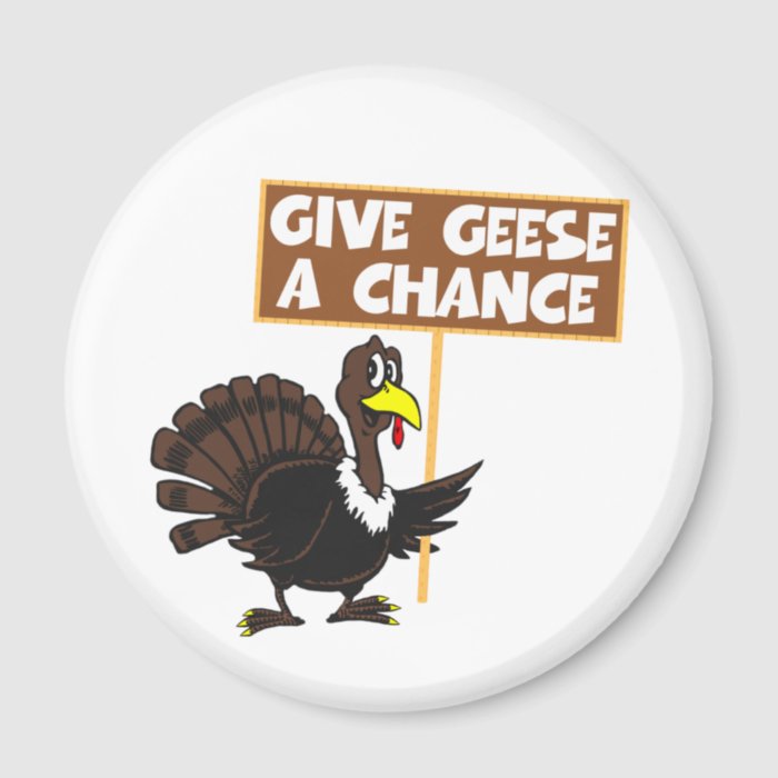 Funny Turkey spoof peace Refrigerator Magnets