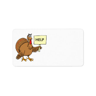 Funny Turkey Thanksgiving Address Stickers Help